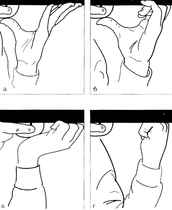 Рис. 4. Способы поддержания винтовки при стрельбе стоя